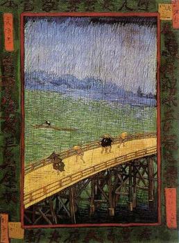 Vincent Van Gogh : Japonaiserie, Bridge in the Rain